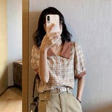 柄シャツ チェックブラウス チェック柄 | Decorative | 詳細画像4