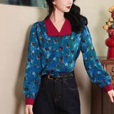 柄シャツ 花柄 ブルー | Decorative | 詳細画像2