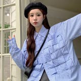 柄シャツ ストライプ柄 編み込み | Decorative | 詳細画像2