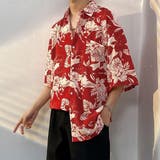 柄シャツ ハイビスカス柄 オープンカラー | Decorative  | 詳細画像3 