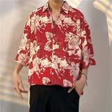 柄シャツ ハイビスカス柄 オープンカラー | Decorative  | 詳細画像4 