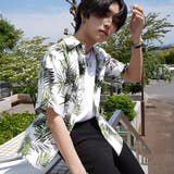柄シャツ シダの葉 ワッシャー半袖シャツ | Decorative  | 詳細画像9 