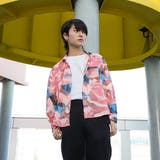柄シャツ ピンクローズ ブルーテキスト | Decorative | 詳細画像2