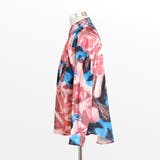 柄シャツ ピンクローズ ブルーテキスト | Decorative | 詳細画像7