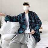 柄シャツ フラワー柄 ダークグリーン | Decorative  | 詳細画像4 