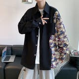 柄シャツ BEAR柄 切替えデザイン | Decorative  | 詳細画像6 