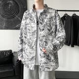 柄シャツ ボタニカル柄 モノトーン配色 | Decorative | 詳細画像3
