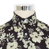 柄シャツ フラワー柄 ブラック×ベージュ | Decorative  | 詳細画像8 