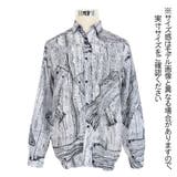 柄シャツ モノクロアート 木目調 | Decorative  | 詳細画像9 