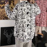 柄シャツ グラフィティプリント 長袖シャツ | Decorative  | 詳細画像7 