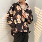 柄シャツ フラワー柄 ブラック | Decorative  | 詳細画像1 