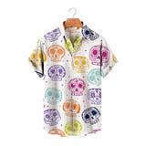 柄シャツ ドクロ ガイコツ | Decorative  | 詳細画像1 