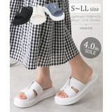 【25年春夏新作】軽量厚底 フロントジップ スライドサンダル | DEMETER | 詳細画像1