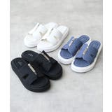 【25年春夏新作】軽量厚底 フロントジップ スライドサンダル | DEMETER | 詳細画像2