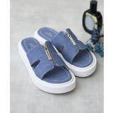 【25年春夏新作】軽量厚底 フロントジップ スライドサンダル | DEMETER | 詳細画像31