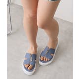 【25年春夏新作】軽量厚底 フロントジップ スライドサンダル | DEMETER | 詳細画像35