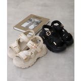 【25年春夏再販】厚底 ボリュームソール ベルクロ バックル スポーツサンダル | DEMETER | 詳細画像2