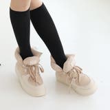 ベージュ | 軽量厚底☆スノーブーツライク クッション スニーカー | DEMETER