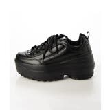 【25年春夏再販】軽量厚底 ボリュームソール ワンカラー ダッドスニーカー | DEMETER | 詳細画像40 