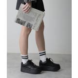 【25年春夏再販】軽量厚底 プラットフォーム レースアップ コートスニーカー | DEMETER | 詳細画像37 