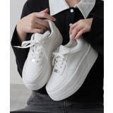 【25年春夏再販】軽量厚底 プラットフォーム レースアップ コートスニーカー | DEMETER | 詳細画像41 