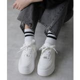 【25年春夏再販】軽量厚底 プラットフォーム レースアップ コートスニーカー | DEMETER | 詳細画像43 