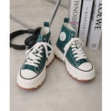 【25年春夏新作】厚底 ボリュームソール レースアップ ハイカットスニーカー | DEMETER | 詳細画像16