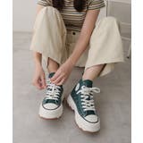 【25年春夏新作】厚底 ボリュームソール レースアップ ハイカットスニーカー | DEMETER | 詳細画像17