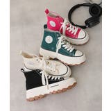 【25年春夏新作】厚底 ボリュームソール レースアップ ハイカットスニーカー | DEMETER | 詳細画像2