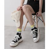 【25年春夏新作】厚底 ボリュームソール レースアップ ハイカットスニーカー | DEMETER | 詳細画像4