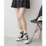 【25年春夏新作】厚底 ボリュームソール レースアップ ハイカットスニーカー | DEMETER | 詳細画像5