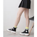 【25年春夏新作】厚底 ボリュームソール レースアップ ハイカットスニーカー | DEMETER | 詳細画像6