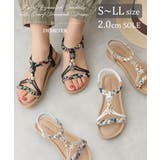 【25年春夏新作】フラワーモチーフ ビジュー リゾートサンダル | DEMETER | 詳細画像1 