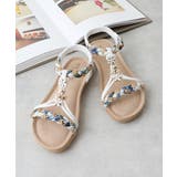 【25年春夏新作】フラワーモチーフ ビジュー リゾートサンダル | DEMETER | 詳細画像13 