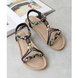 【25年春夏新作】フラワーモチーフ ビジュー リゾートサンダル | DEMETER | 詳細画像3 