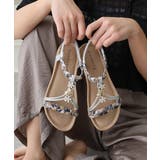 【25年春夏新作】フラワーモチーフ ビジュー リゾートサンダル | DEMETER | 詳細画像34 