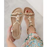 【25年春夏新作】フラワーモチーフ ビジュー リゾートサンダル | DEMETER | 詳細画像50 