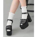 ブラック | 【25年春夏新作】厚底 プラットフォーム ドットチュール | DEMETER