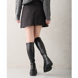 【25年秋冬新作】厚底 トリプルソール ストレッチ ロングブーツ | DEMETER | 詳細画像10 