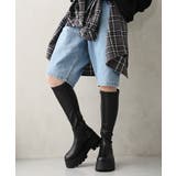 【25年秋冬新作】厚底 トリプルソール ストレッチ ロングブーツ | DEMETER | 詳細画像14 