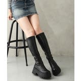 【25年秋冬新作】厚底 トリプルソール ストレッチ ロングブーツ | DEMETER | 詳細画像19 