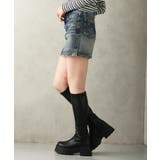 【25年秋冬新作】厚底 トリプルソール ストレッチ ロングブーツ | DEMETER | 詳細画像23 