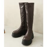 【25年秋冬新作】厚底 トリプルソール ストレッチ ロングブーツ | DEMETER | 詳細画像26 