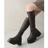 【25年秋冬新作】厚底 トリプルソール ストレッチ ロングブーツ | DEMETER | 詳細画像27 