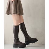 【25年秋冬新作】厚底 トリプルソール ストレッチ ロングブーツ | DEMETER | 詳細画像30 