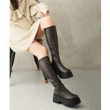 【25年秋冬新作】厚底 トリプルソール ストレッチ ロングブーツ | DEMETER | 詳細画像34 