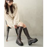 【25年秋冬新作】厚底 トリプルソール ストレッチ ロングブーツ | DEMETER | 詳細画像35 