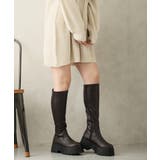 【25年秋冬新作】厚底 トリプルソール ストレッチ ロングブーツ | DEMETER | 詳細画像37 