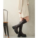 【25年秋冬新作】厚底 トリプルソール ストレッチ ロングブーツ | DEMETER | 詳細画像38 