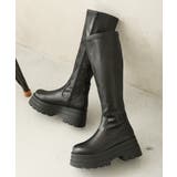 【25年秋冬新作】厚底 トリプルソール ストレッチ ロングブーツ | DEMETER | 詳細画像4 